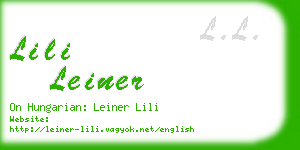 lili leiner business card